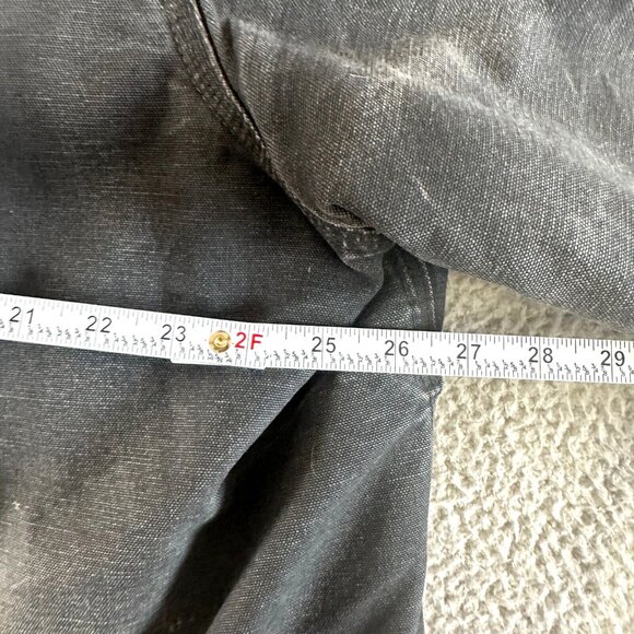 Carhartt Jacket Duck Canvas Fade C61 Sandstone Fleece Lined Chore Heavy Duty - Picture 3 of 16